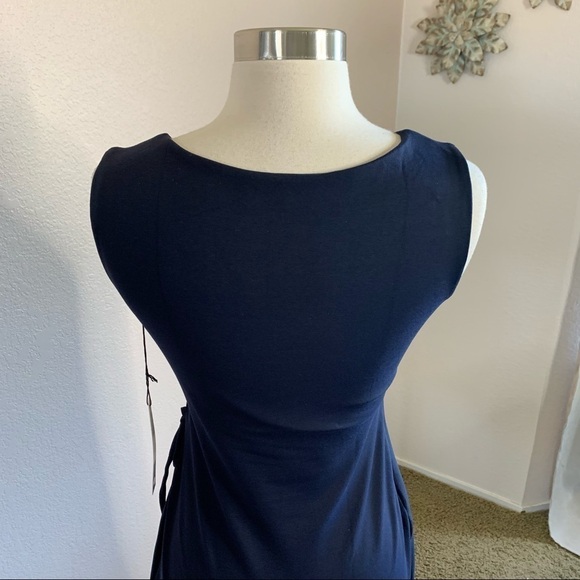 Revolve Susana Monaco Wrap Dress Midnight Sz. Med. - Picture 8 of 14